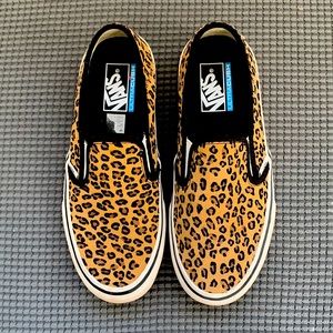 VANS slip on cheetah print size Women’s 8.0